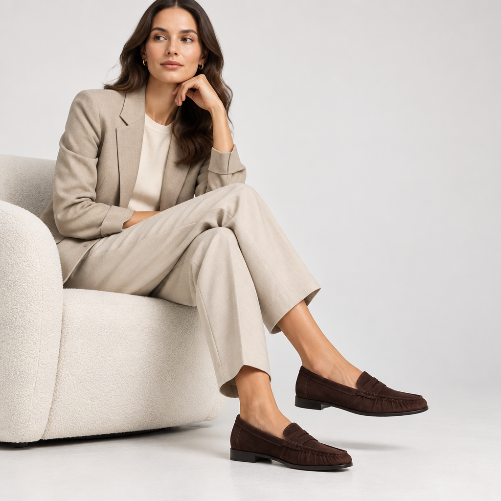 Martina Loafer Brown Suede