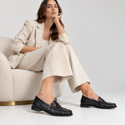Martina Loafer Black Leather
