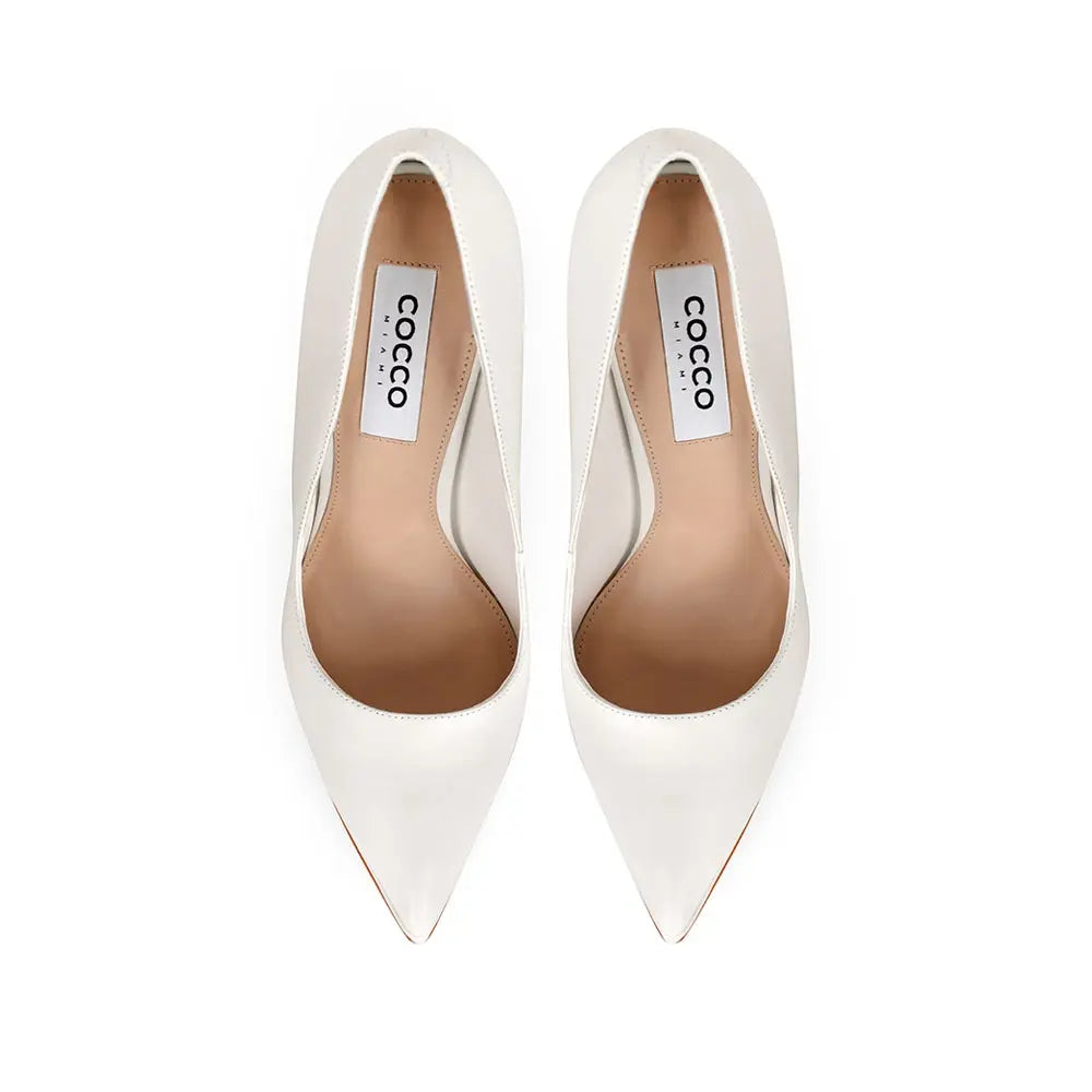 Giulia Platform Pumps White Leather – view 3