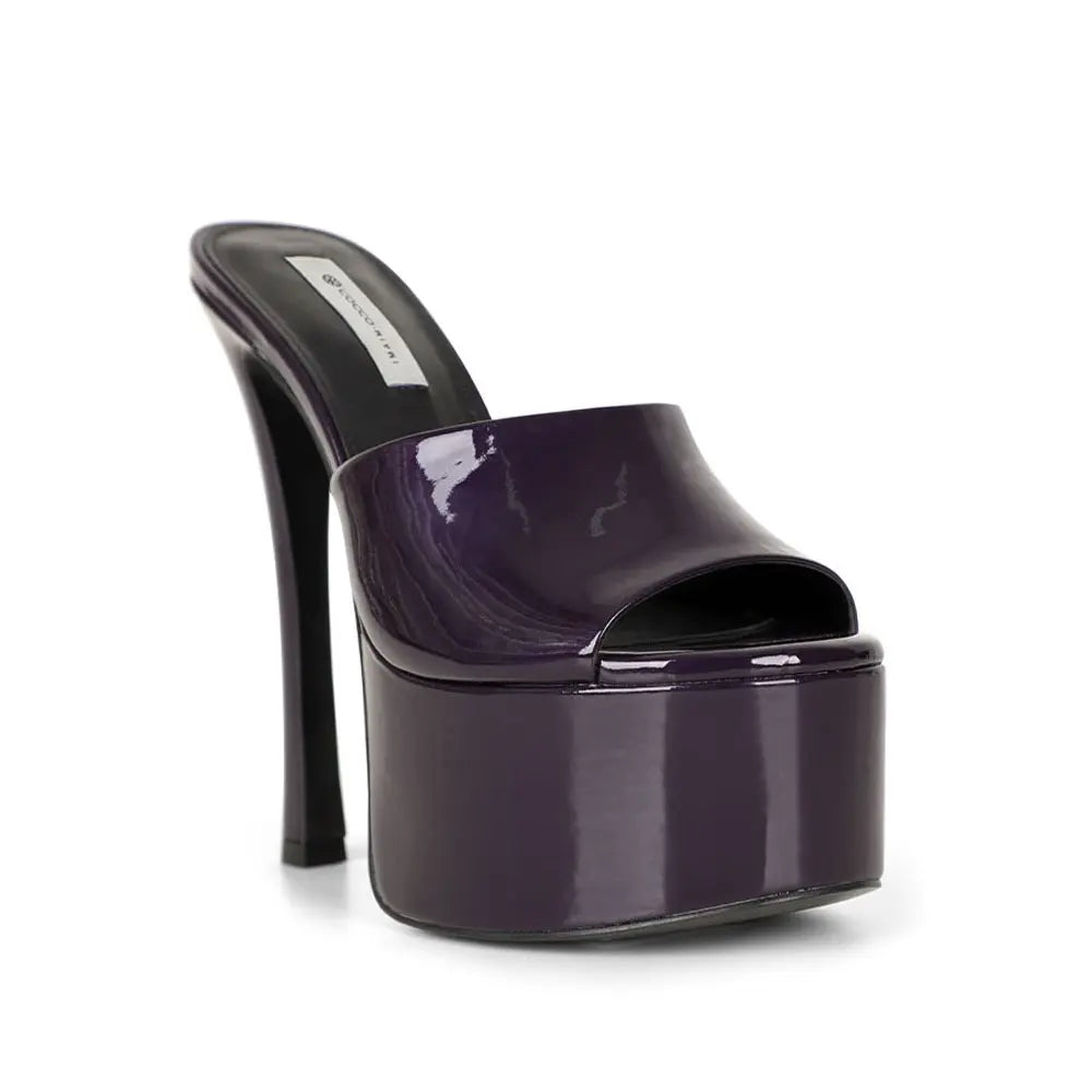Debbie Platform Purple Pearlized Leather – view 2