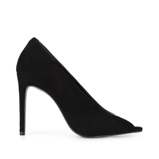 Raven Pump Black Leather