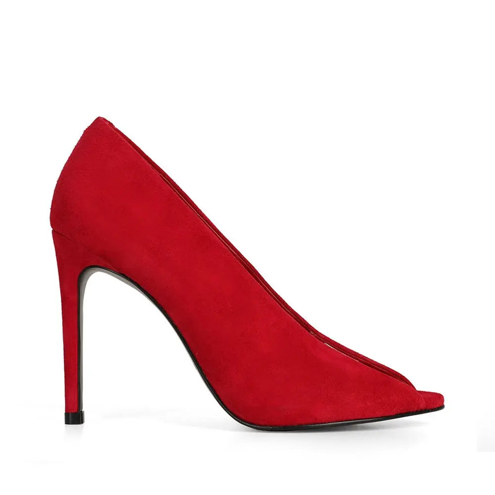 Raven Pump Red Leather