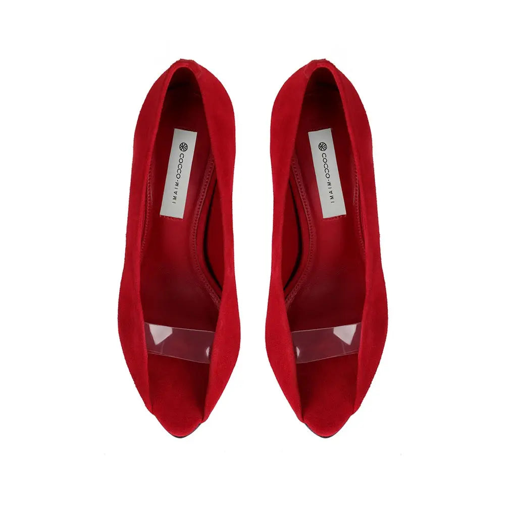Raven Pump Red Leather