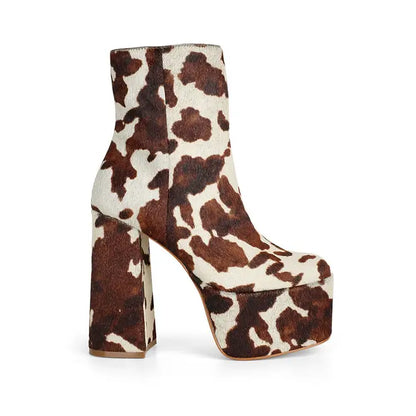 Chloe Platform Boot Animal Hair-On Leather – view 1