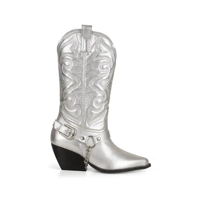 Dallas Boot Silver Metallic Leather