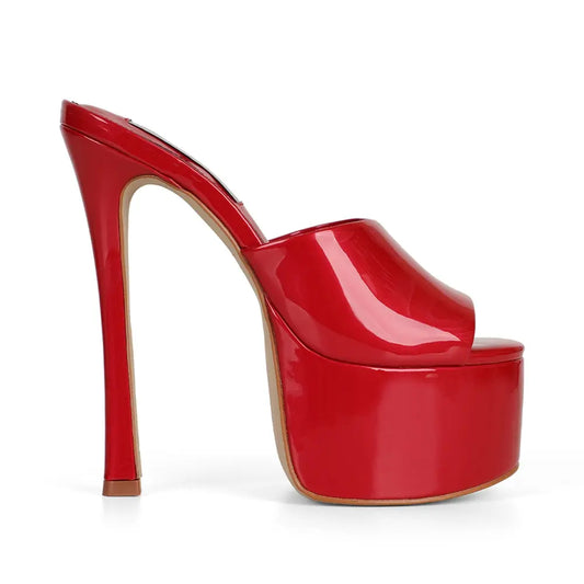 Debbie Platform Red Patent Leather