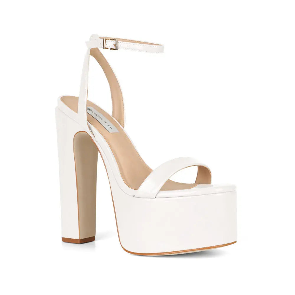 Darla Platform Sandal White Patent Leather – view 3
