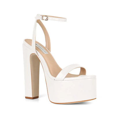 Darla Platform Sandal White Patent Leather – view 3