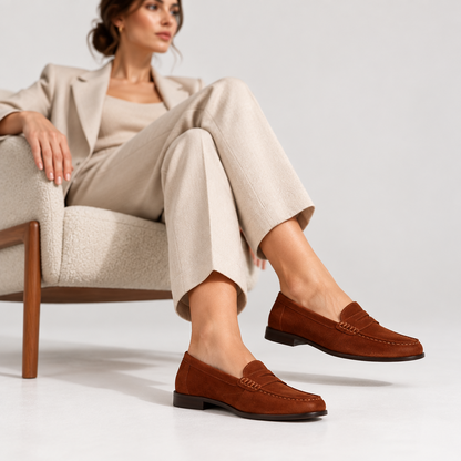 Martina Loafer Cognac Suede