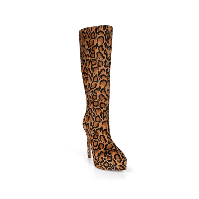 Natasha Boot Leopard Hair-On Leather