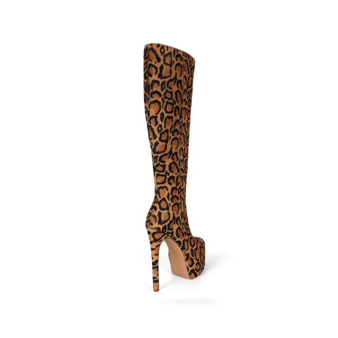 Natasha Boot Leopard Hair-On Leather