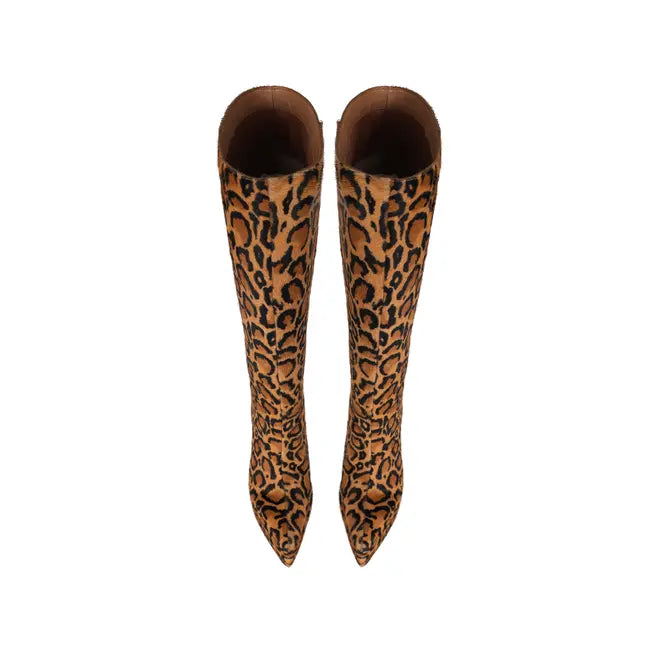 Natasha Boot Leopard Hair-On Leather
