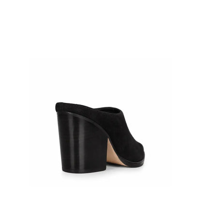 Fasano Block-Heel Mule Black Suede