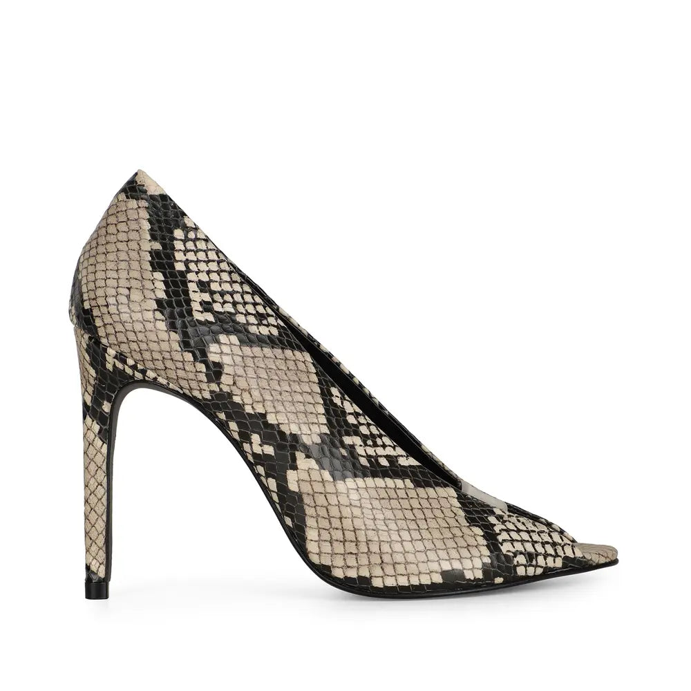 Raven Pump Gray Snake Leather