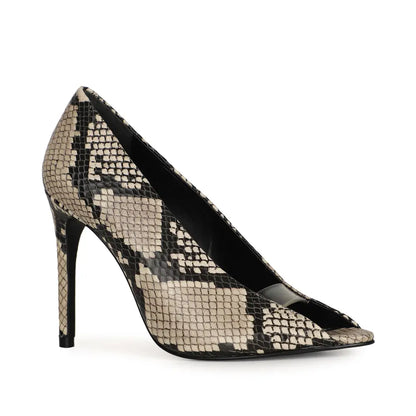 Raven Pump Gray Snake Leather