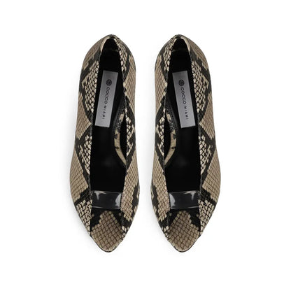 Raven Pump Gray Snake Leather