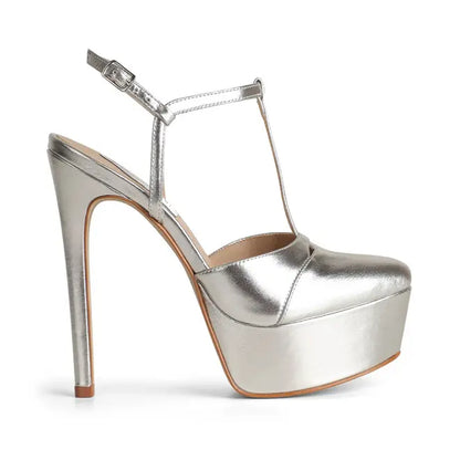 Maite Platform Sandal Silver Leather