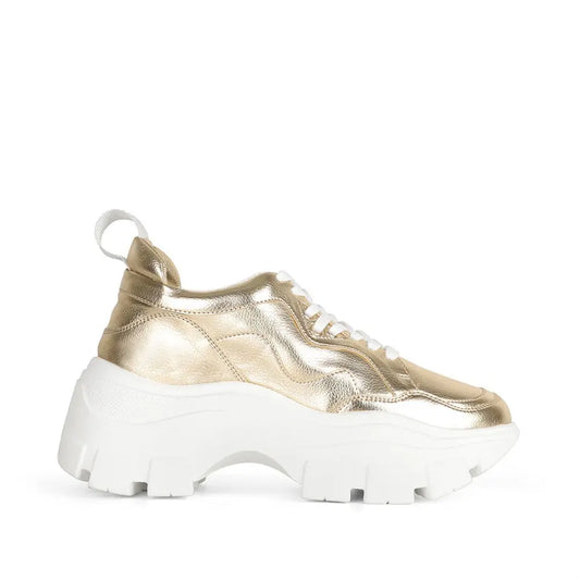 Stacy Sneaker Gold Metallic Leather