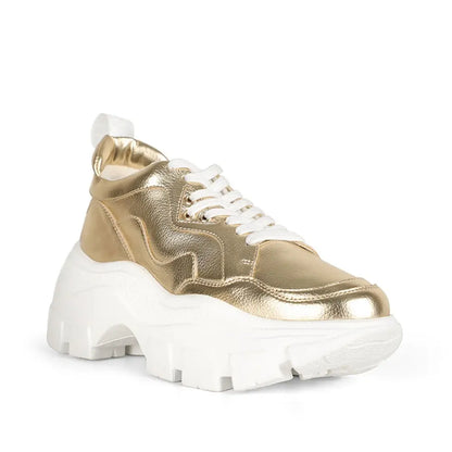 Stacy Sneaker Gold Metallic Leather
