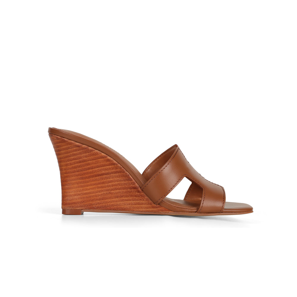 Abby Mule Cognac Nappa Leather