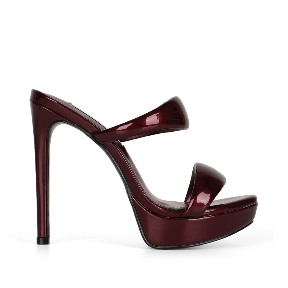 Alessandra Platform Mule Cherry Patent Leather