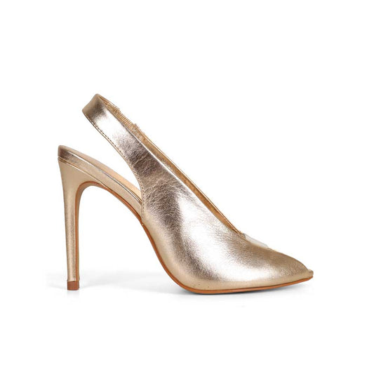 Alessie Pump Gold Leather
