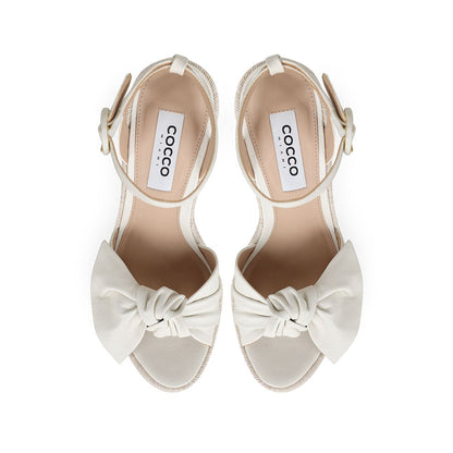 Alana Espadrille Wedge Off White Leather, view 4
