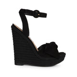 Alana Espadrille Wedge Black Suede