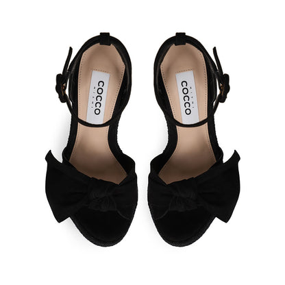 Alana Espadrille Wedge Black Suede, view 4