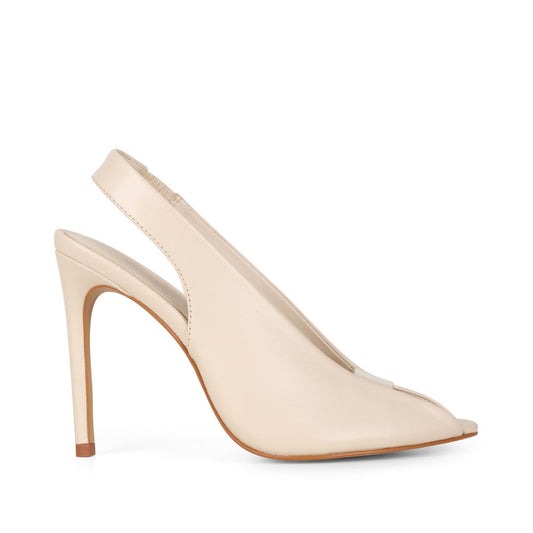 Alessia Pump Off White Leather