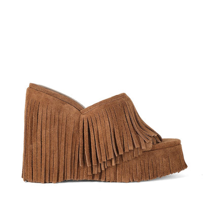 Amy Platform Almond Suede