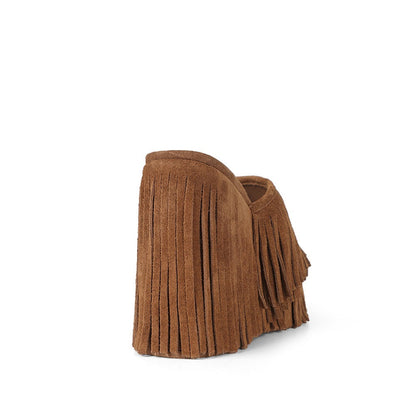 Amy Platform Almond Suede, view 4