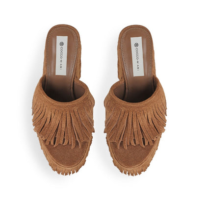 Amy Platform Almond Suede, view 5