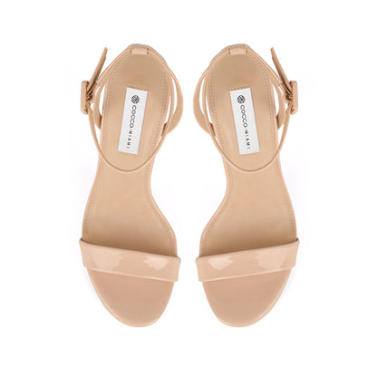Ananda Platform Sandal Nude Patent Leather, view 4
