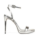 Ananda Platform Sandal Silver Patent Leather