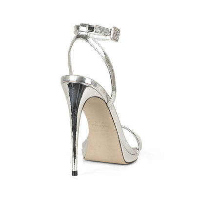 Ananda Platform Sandal Silver Patent Leather, view 5