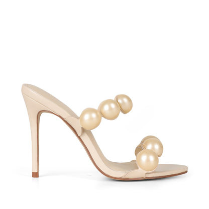 Antonella Bijou Sandal Off White Leather