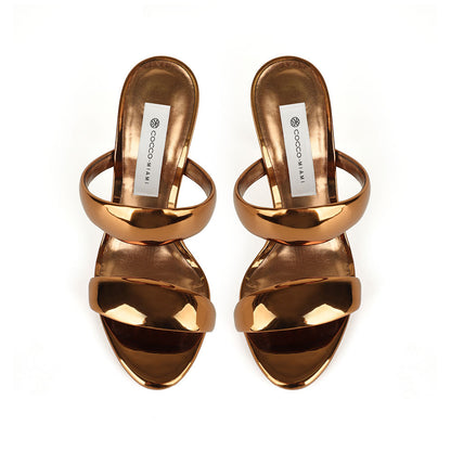 Antonela Mule Bronze Patent Leather, view 4