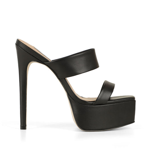 Arianna Platform Leather Black