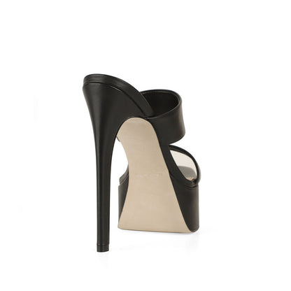 Arianna Platform Leather Black, view 5