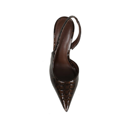 Athena Slingback Pump Brown Croco