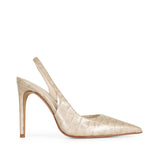 Tacón slingback Athena croco hueso