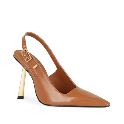 Aurora Pump Almond Leather, view 3