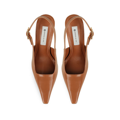 Aurora Pump Almond Leather, view 4