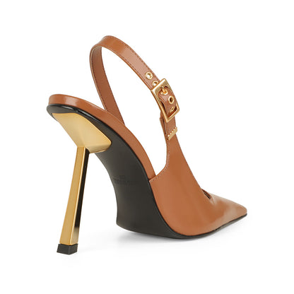 Aurora Pump Almond Leather, view 5