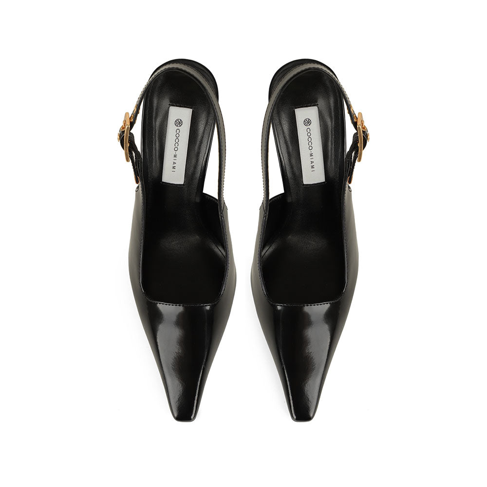 Aurora Pump Black Leather