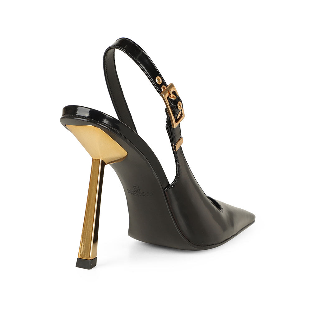 Aurora Pump Black Leather