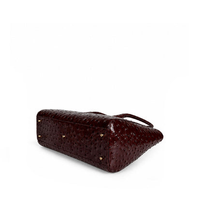 Bellagio Ostrich Cherry leather bag, view 5