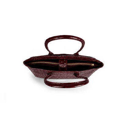 Bellagio Ostrich Cherry leather bag, view 6