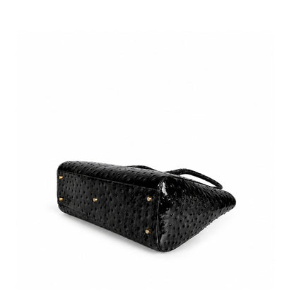 Bellagio Ostrich Black leather bag, view 5